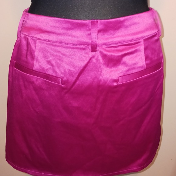 Body Central Embroidered Boho Top M Forever 21 Pink Magenta Satin Mini Skirt L - Picture 5 of 11